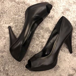 Style & Co Black Celine Peep Toe Size 8.5